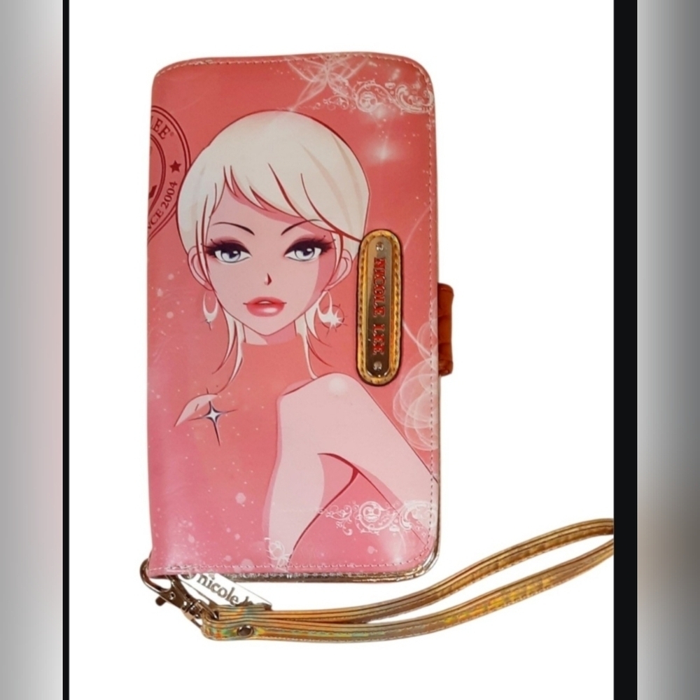 Nicole Lee Fashion Print Wristlet Wallet with  Strap
